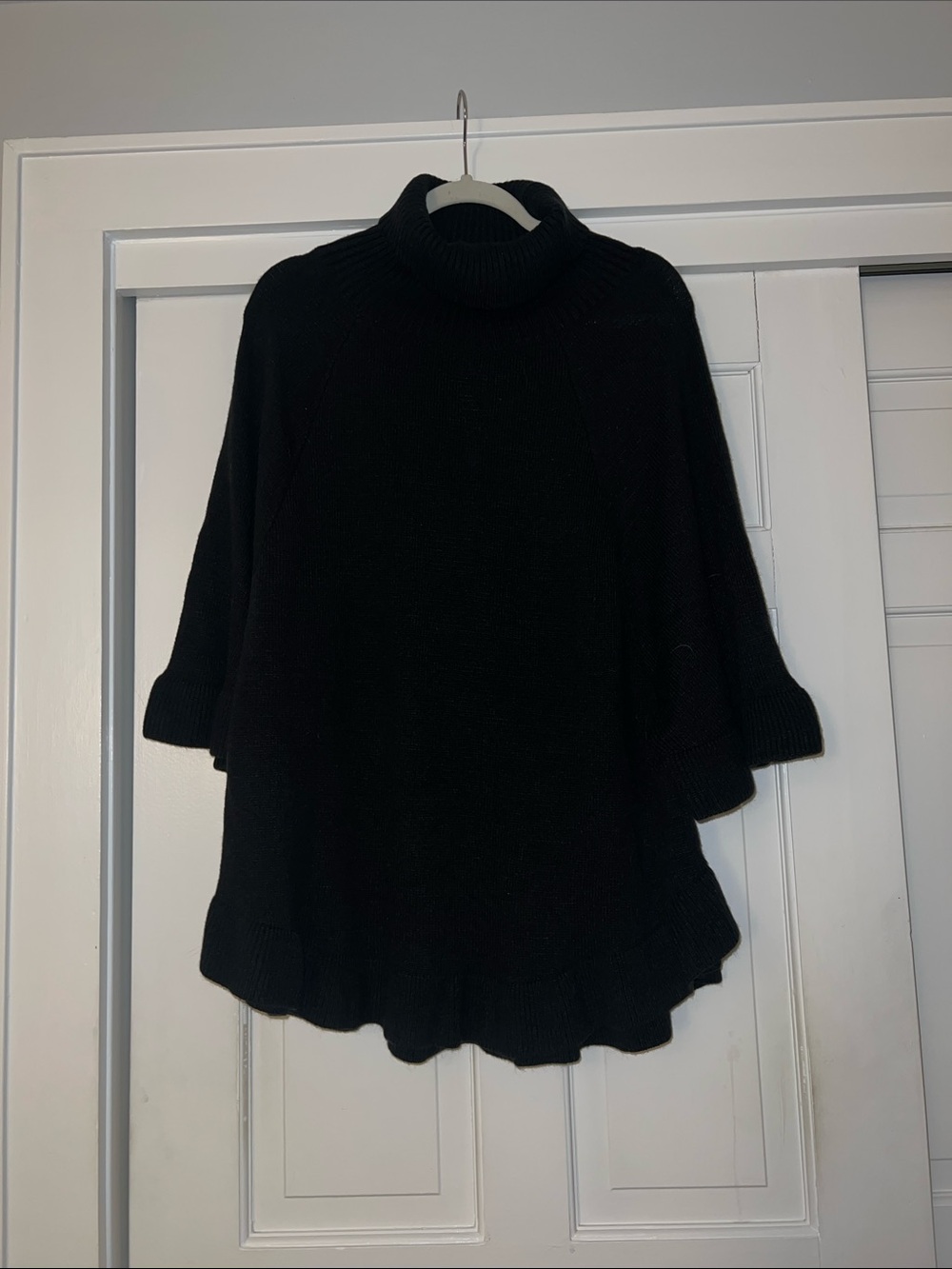 Ann Taylor Factory Black Turtleneck Women's Sweater Cozy Knit Pullover M/L